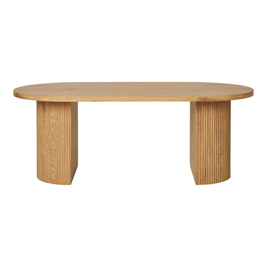 BOAVISTA - Table basse ovale naturel - H 45 cm