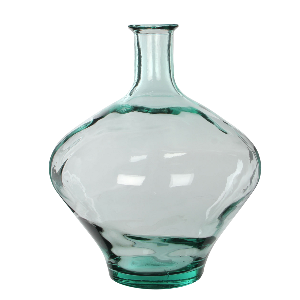 KYARA -Vase Bouteille - H46 x Ø38 cm - Verre recyclé - Transparent