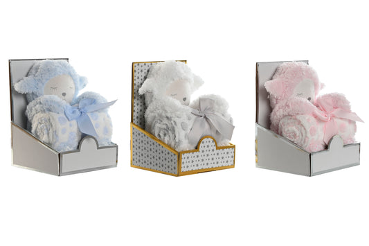 COUVERTURE PELUCHE - Polyester rose - 19 x 19 x 26 cm