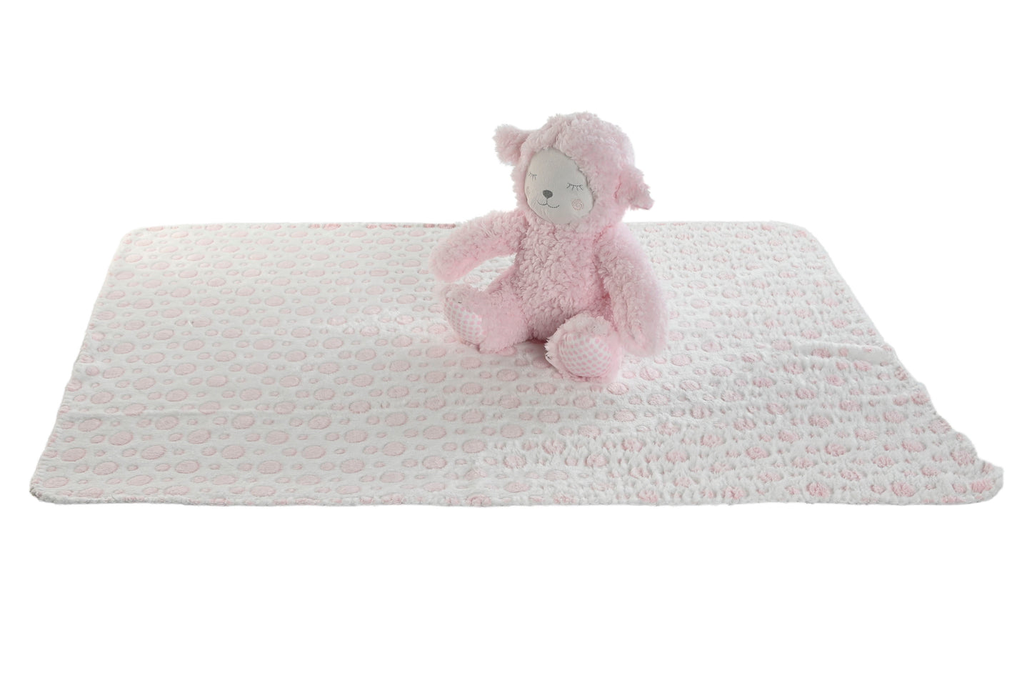 COUVERTURE PELUCHE - Polyester rose - 19 x 19 x 26 cm