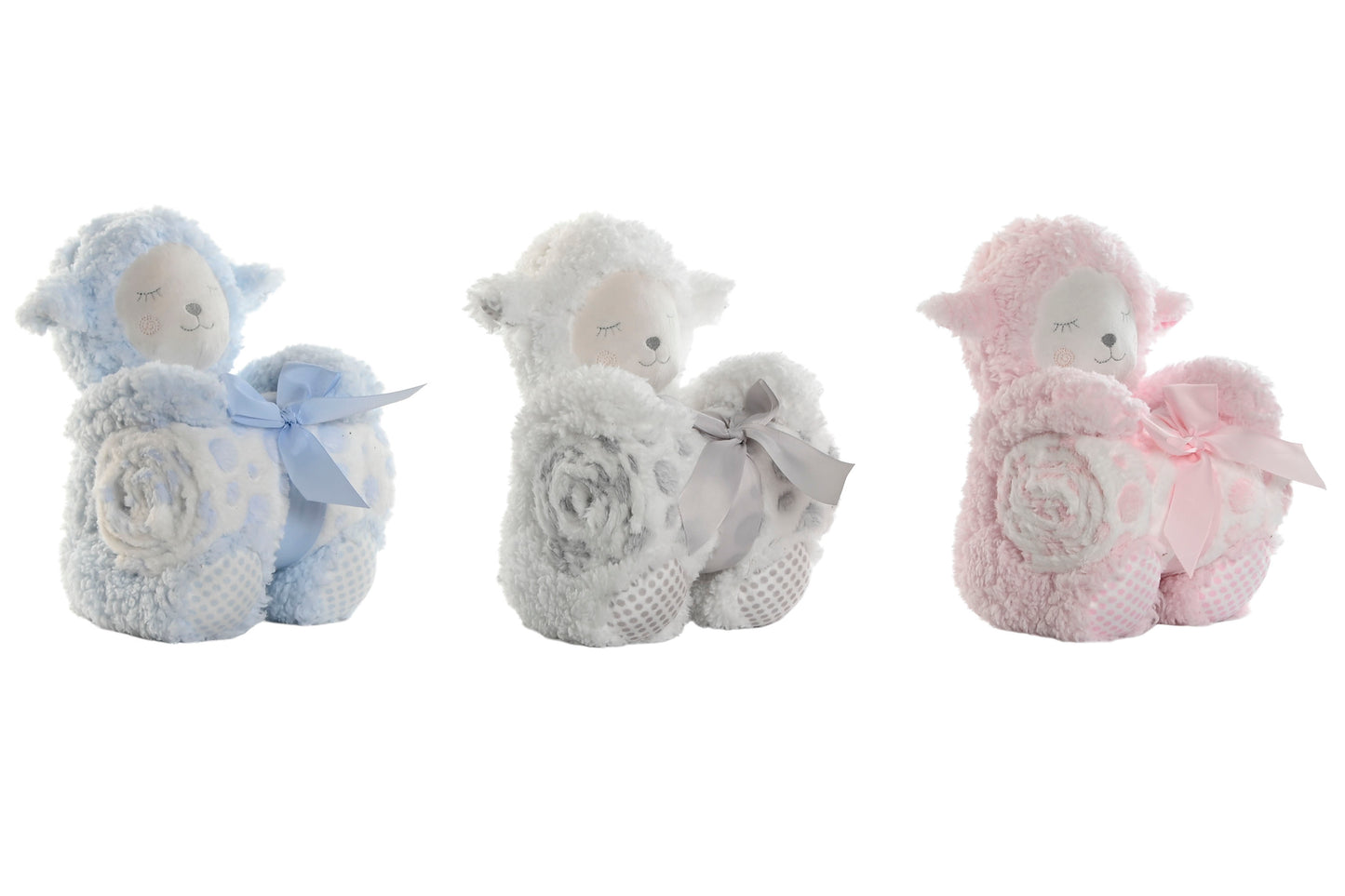 COUVERTURE PELUCHE - Polyester rose - 19 x 19 x 26 cm