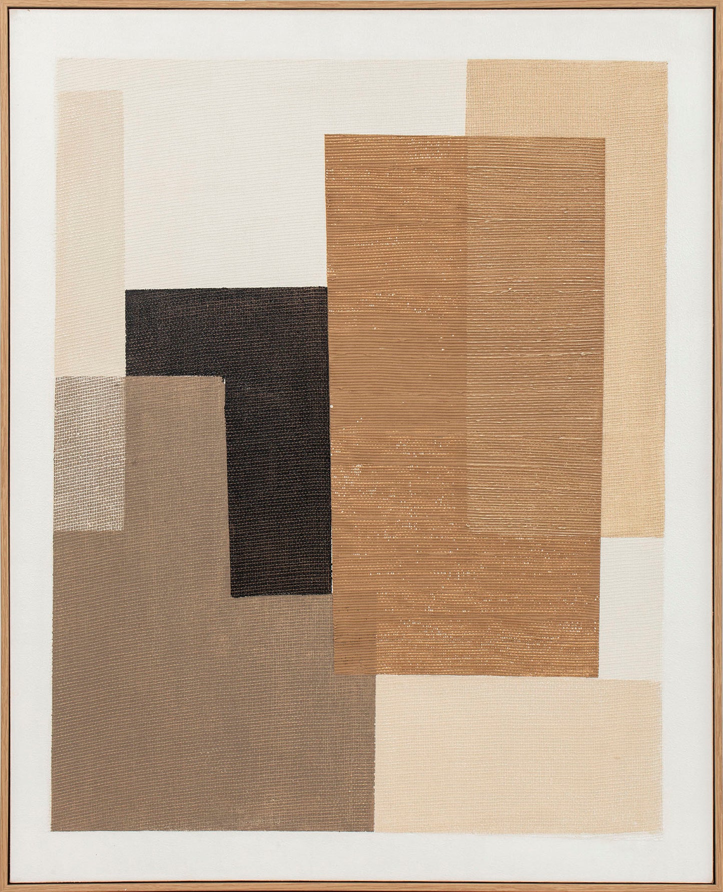 MAELINE  N°1 Toile Abstraite marron 101x82 cm