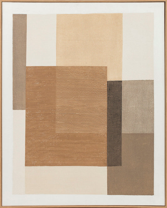 MAELINE N°2 Toile Abstraite marron 101x82 cm