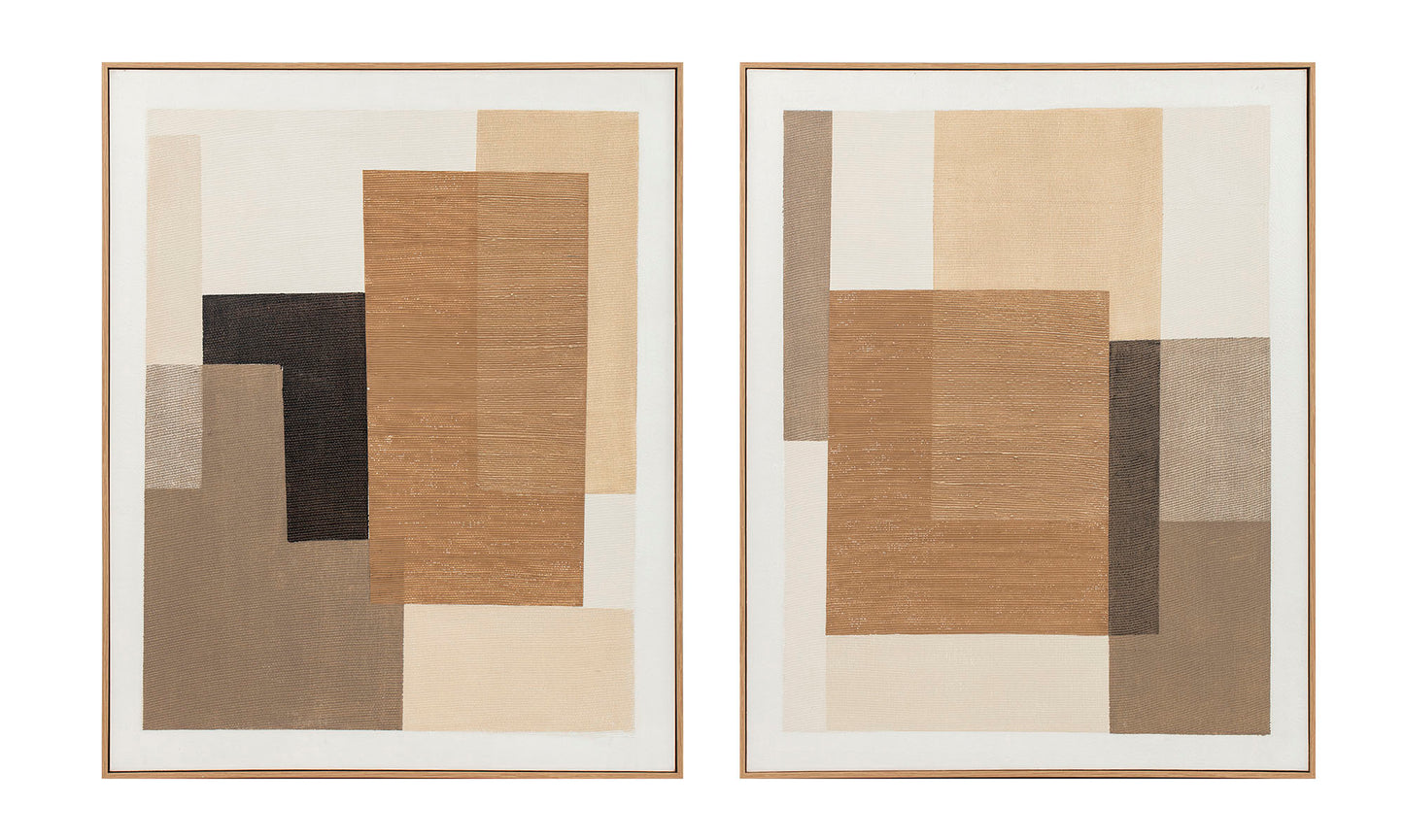 MAELINE  N°1 Toile Abstraite marron 101x82 cm
