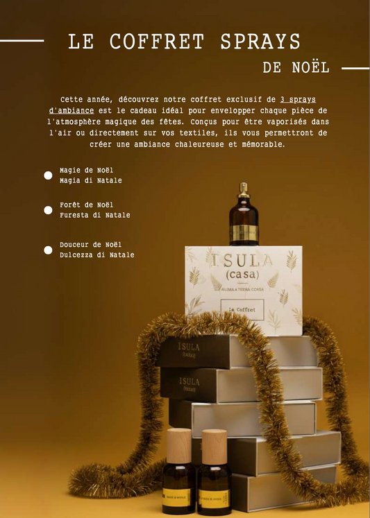 ISULA coffret 3 sprays de Noël