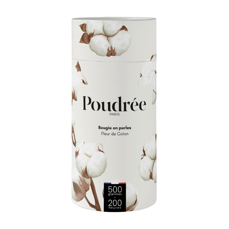 POUDREE Bougie - Fleur de Coton - Collection Permanente 500g