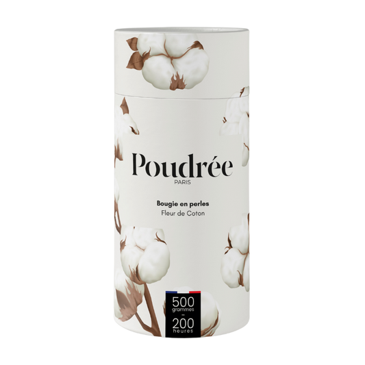POUDREE Bougie - Fleur de Coton - Collection Permanente 500g