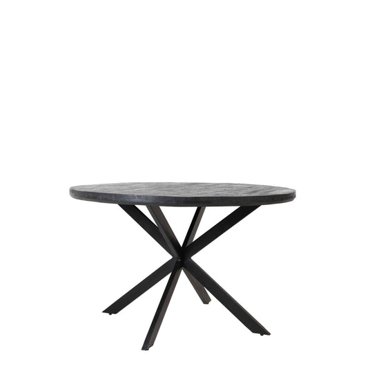 TABLE Bois noir -  D 120x76 cm