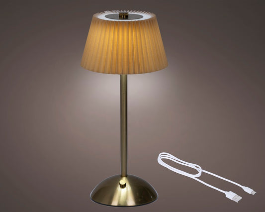 LED lampe de table doré rechargeable fixe intérieur H30,5 cm