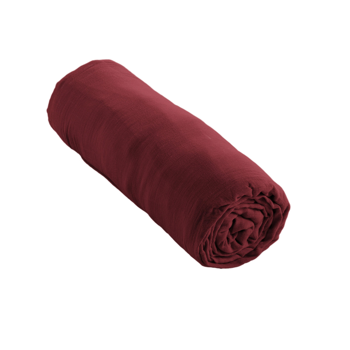 GAIA - Linge de lit gaze de coton Lie de vin