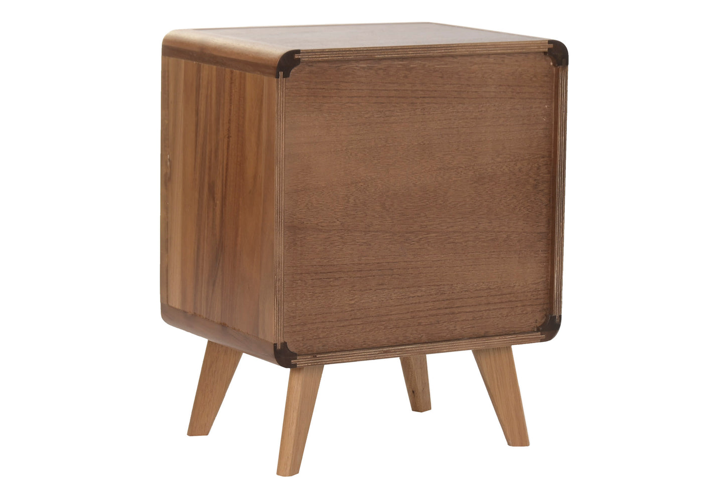 CHEVET 2 tiroirs Acacia H44 cm