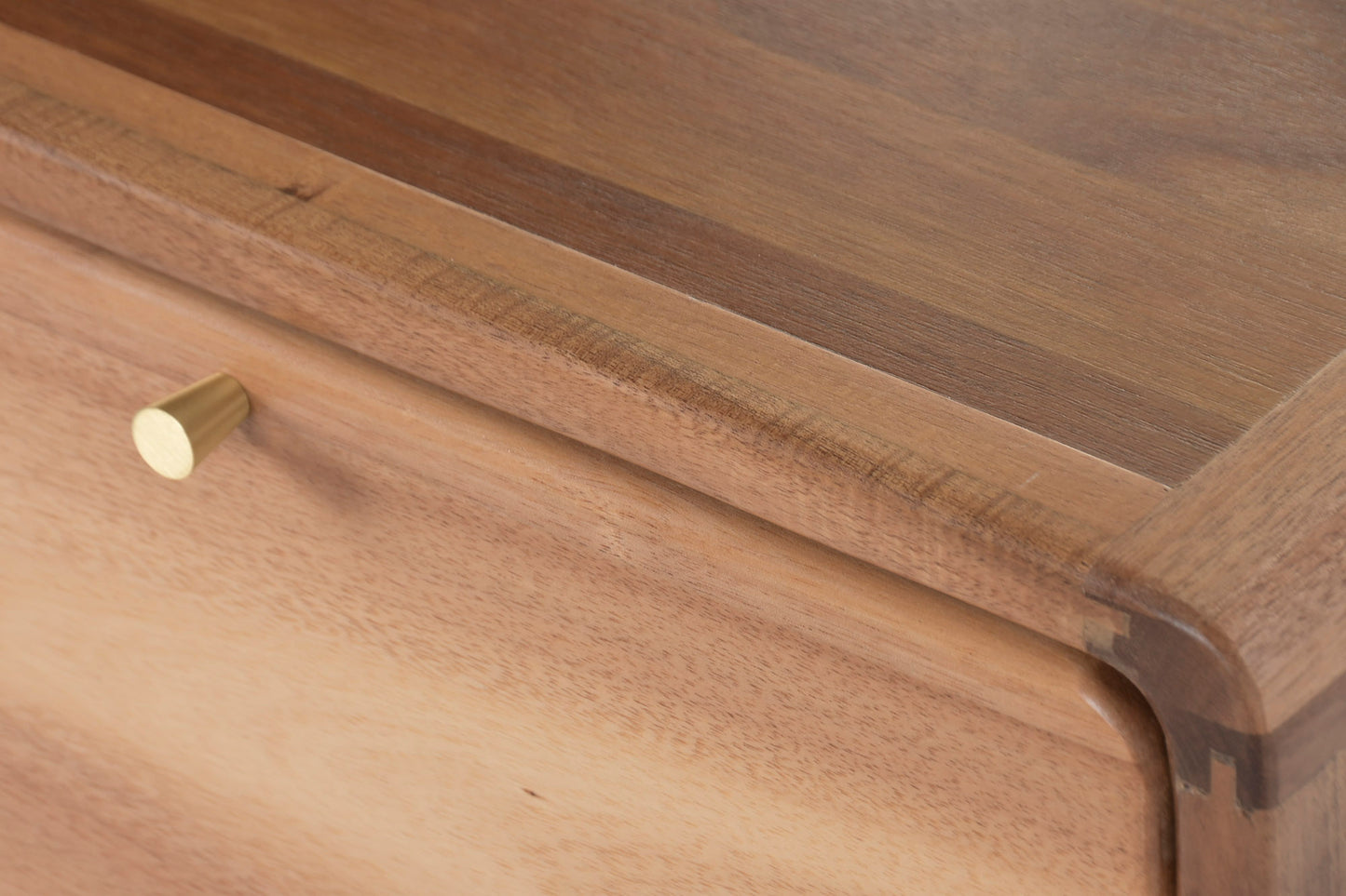 CHEVET 2 tiroirs Acacia H44 cm