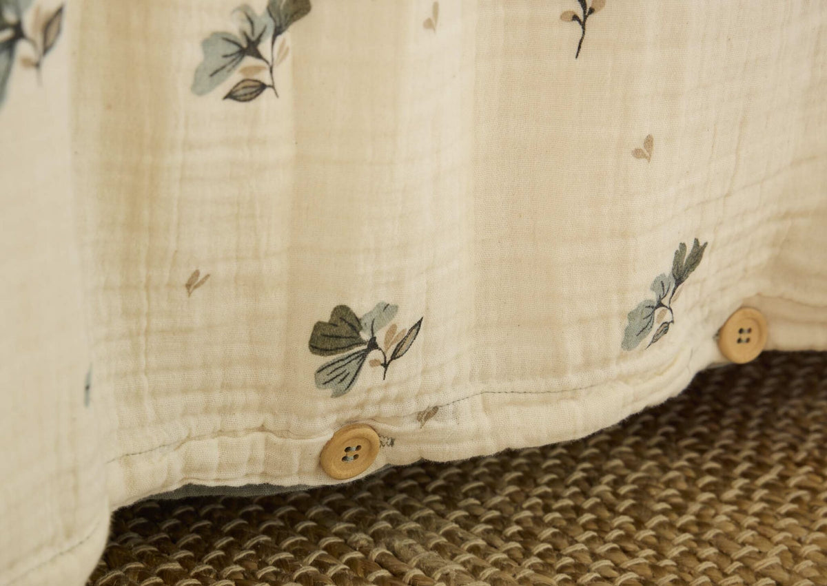 MILA - Linge de lit gaze de coton Eucalyptus