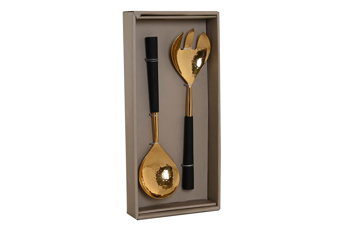 COUVERTS SALADE - Inox doré acacia