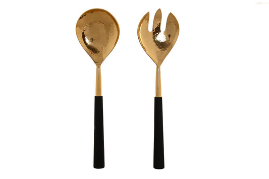 COUVERTS SALADE - Inox doré acacia