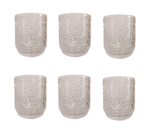 6 VERRES - Marguerites - 360ml