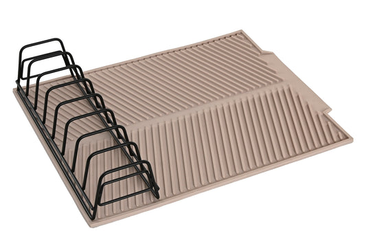 ÉGOUTTOIR - silicone/métal - Beige
