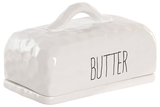BEURRIER Porcelaine blanche