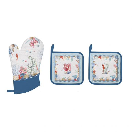 SEA BREEZE - Set gant et 2 maniques en coton