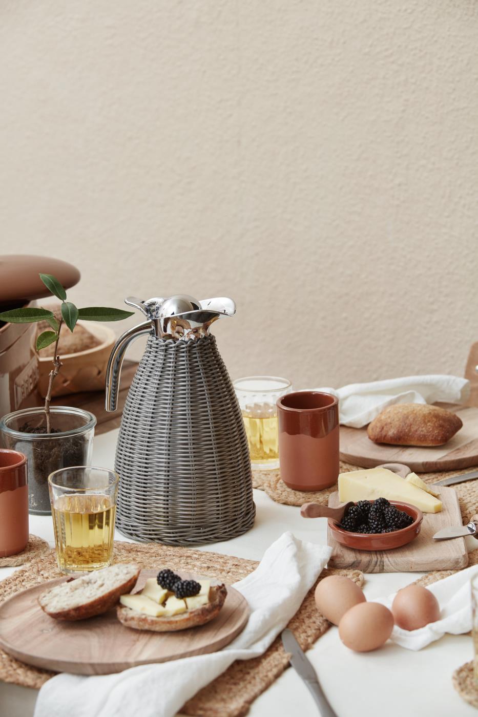 THERMOS - Rotin synthétique Gris 1,5 L