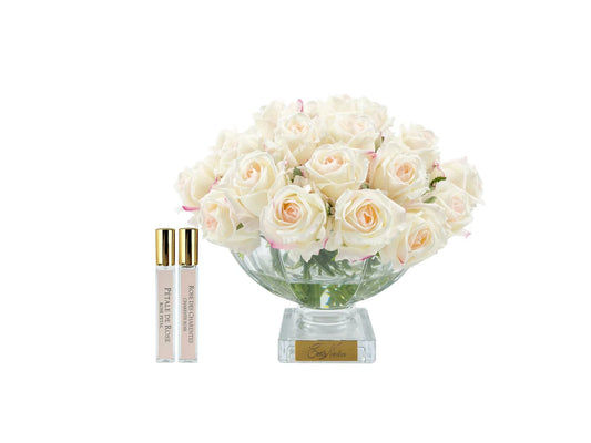 Coupe Luxe roses rose poudrées coupe transparente