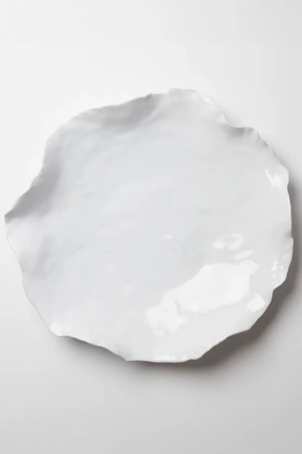 CLAIRE Grand plat céramique blanche