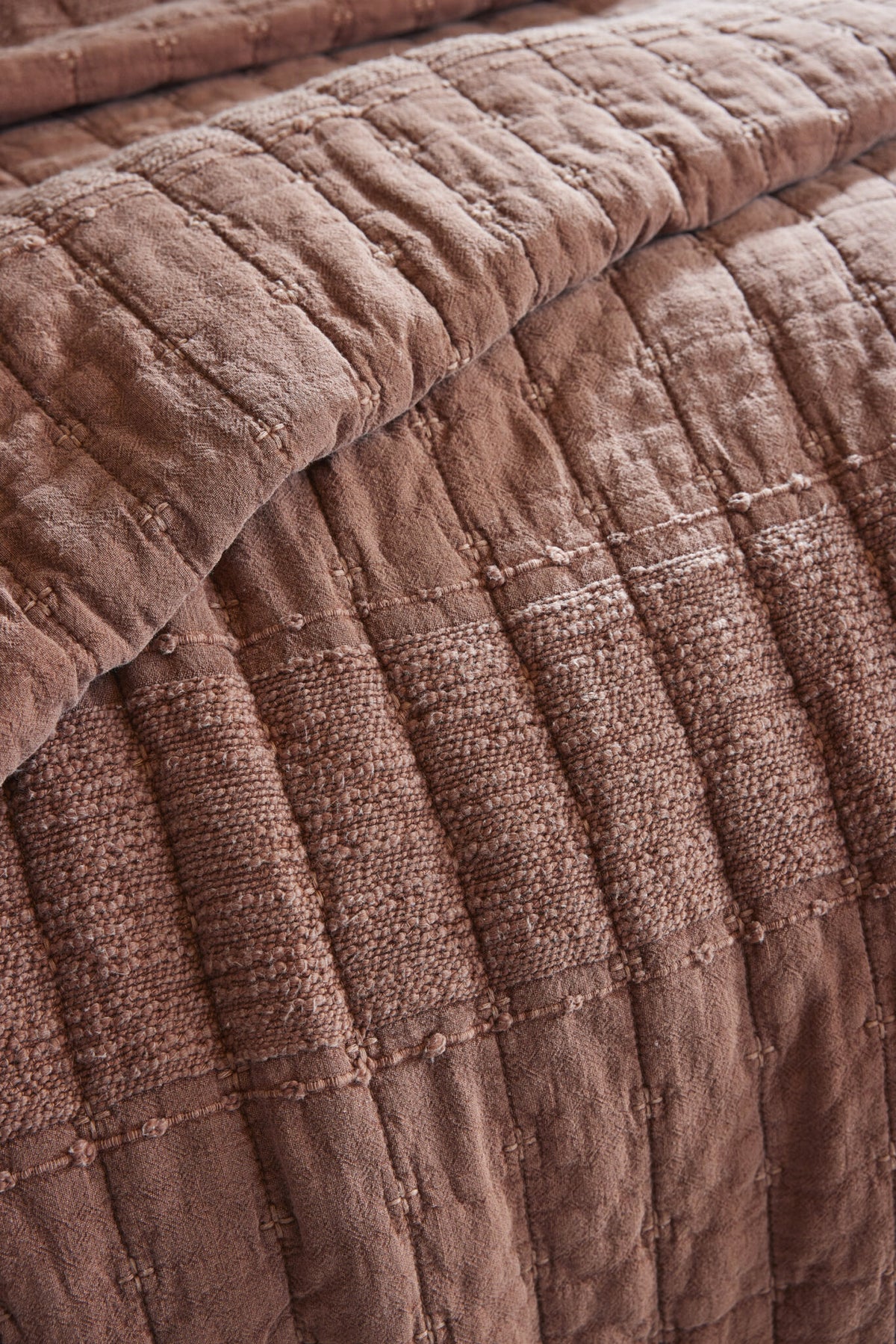 ZELI Couvre-lit coton Jacquard Terracotta 240x260