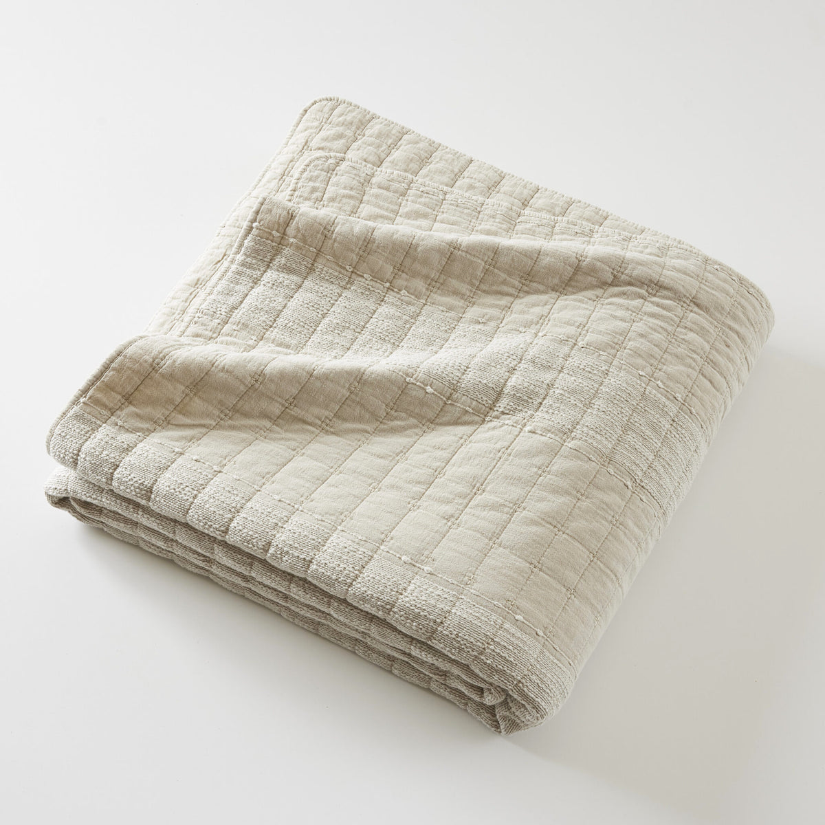 ZELI Couvre-lit coton Jacquard Sable 240x260
