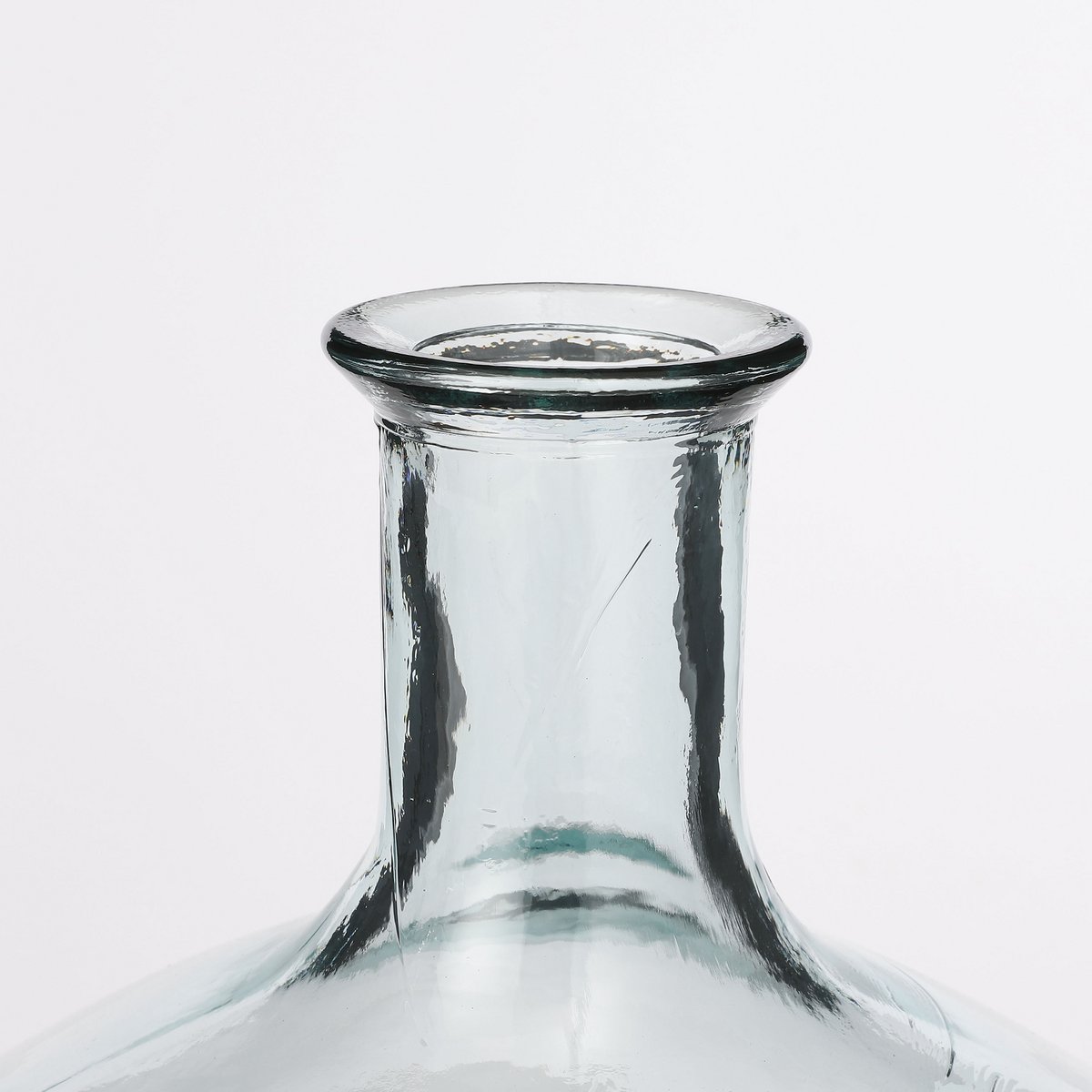 KYARA -Vase Bouteille - H46 x Ø38 cm - Verre recyclé - Transparent