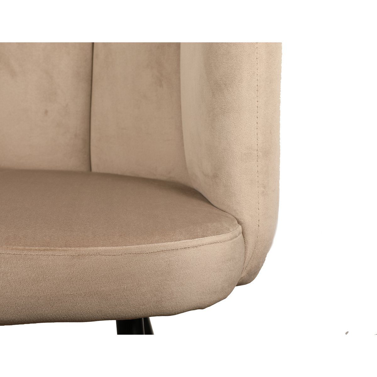 HIGHT FIVE - Chaise velours sable (Lot de 2)