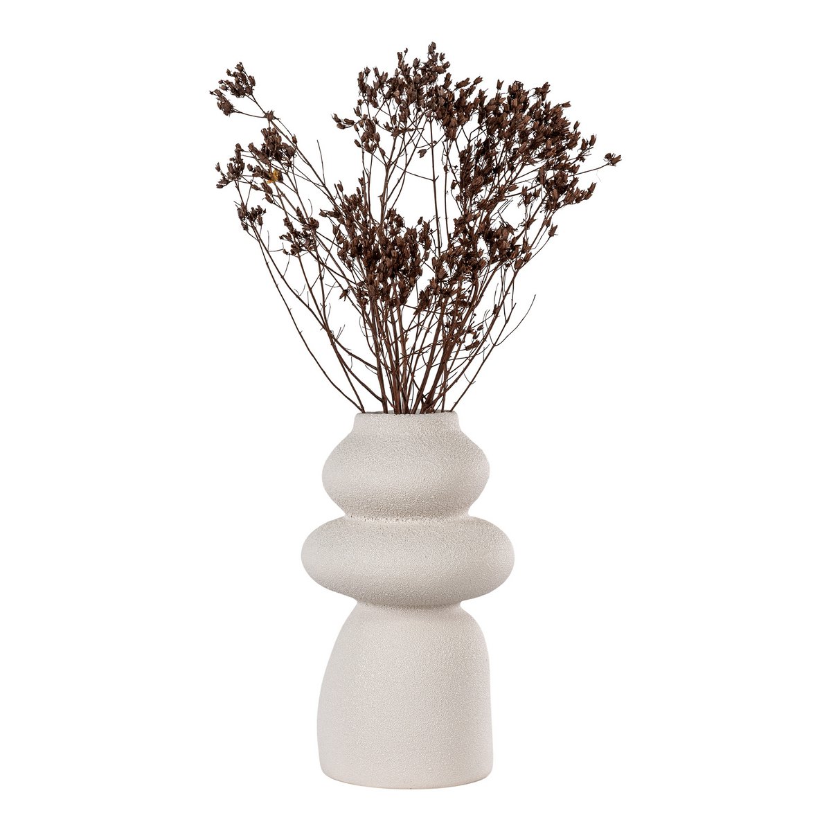 FIONA - Vase céramique Beige -H  26,5 cm