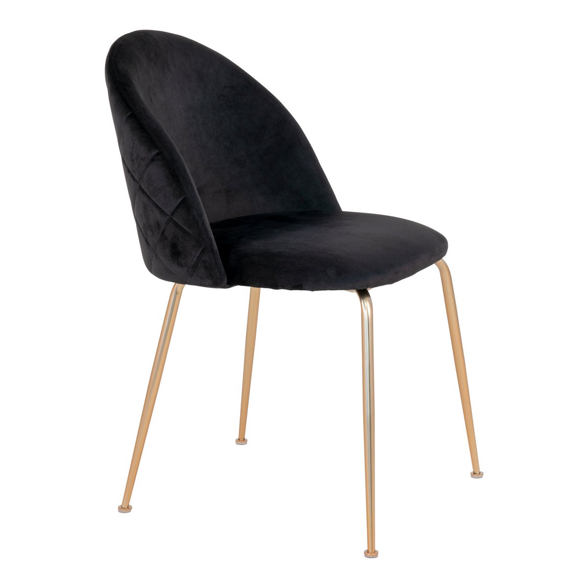 GENEVE - Chaise de salle à manger Noir/Laiton - lot de 2