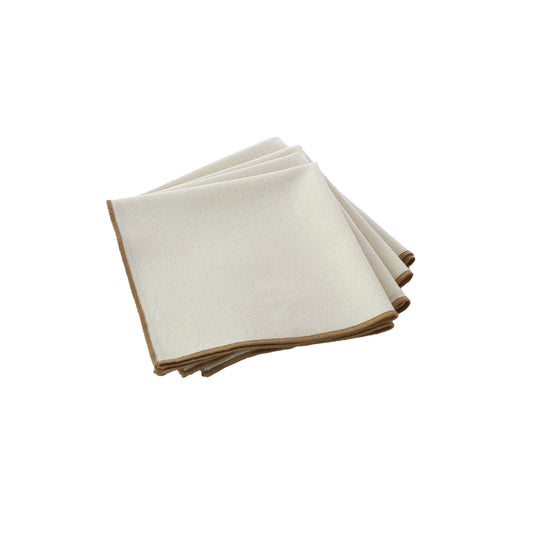 LIMA Serviettes de table naturelle (lot de 4): Ecru