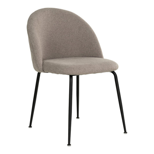 GENEVE - Chaise de salle à manger Beige foncé/Noir - lot de 2