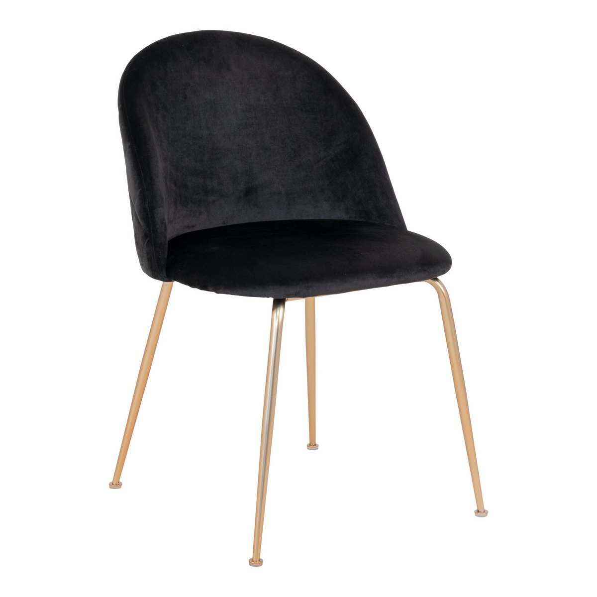 GENEVE - Chaise de salle à manger Noir/Laiton - lot de 2