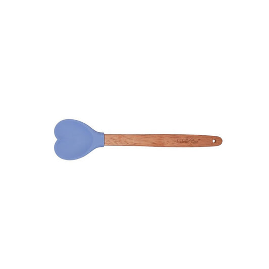 Spatule coeur en bois silicone bleu pastel - Isabelle Rose