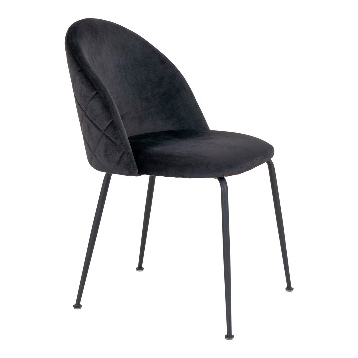 GENEVE - Chaise de salle à manger Noir/Noir  - lot de 2