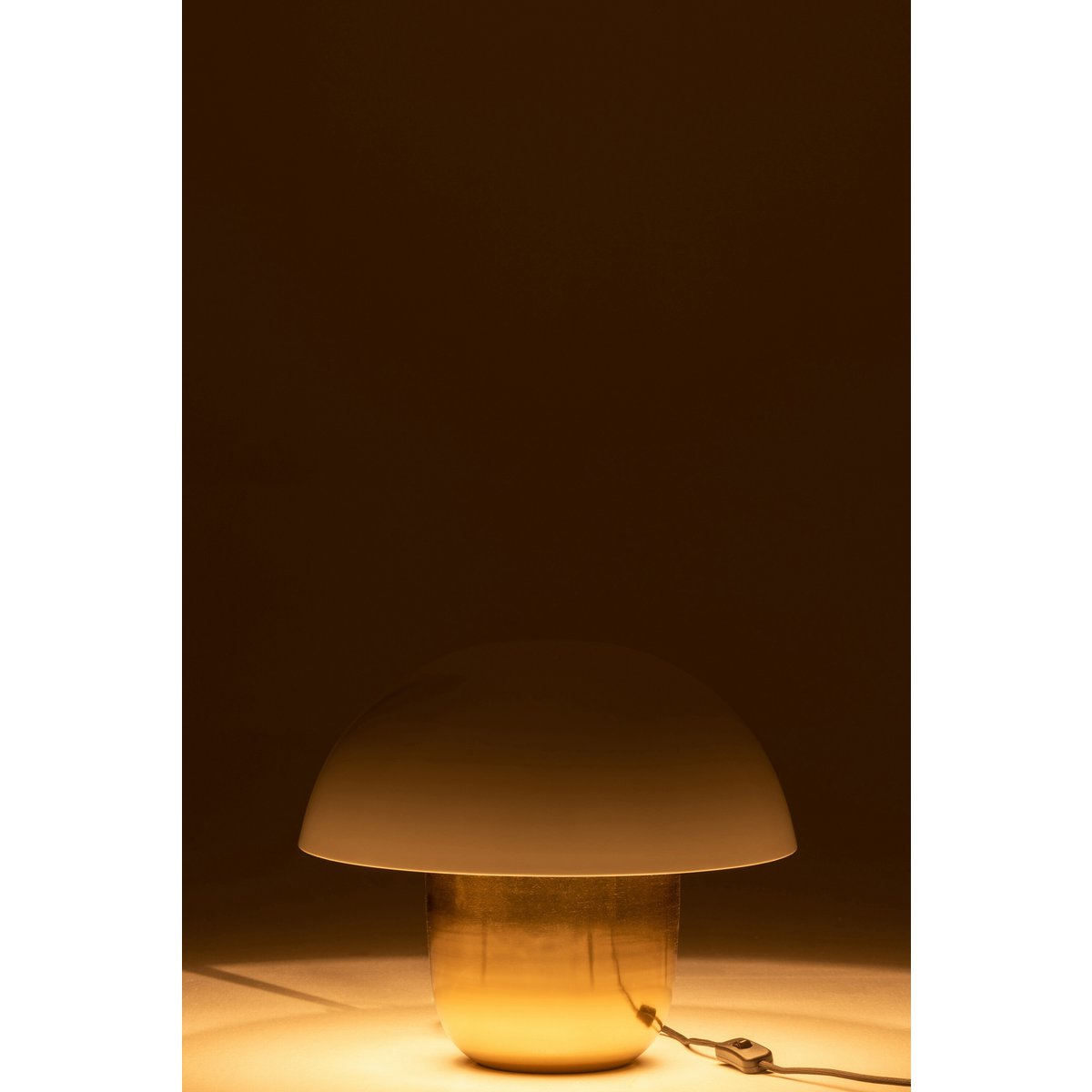 MUSHROOM - Lampe Champignon - blanc/or - Petite H35 cm