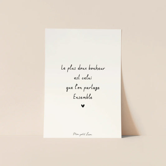 Carte Citation A6 Le plus doux bonheur
