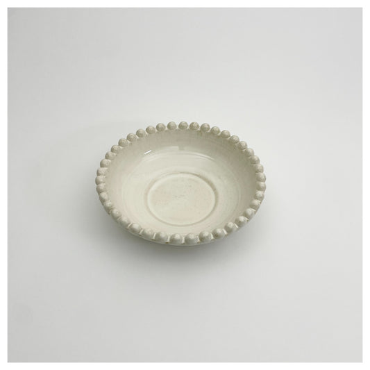 PERLE - Coupe perlée blanc Ivoire PM - D 34 cm