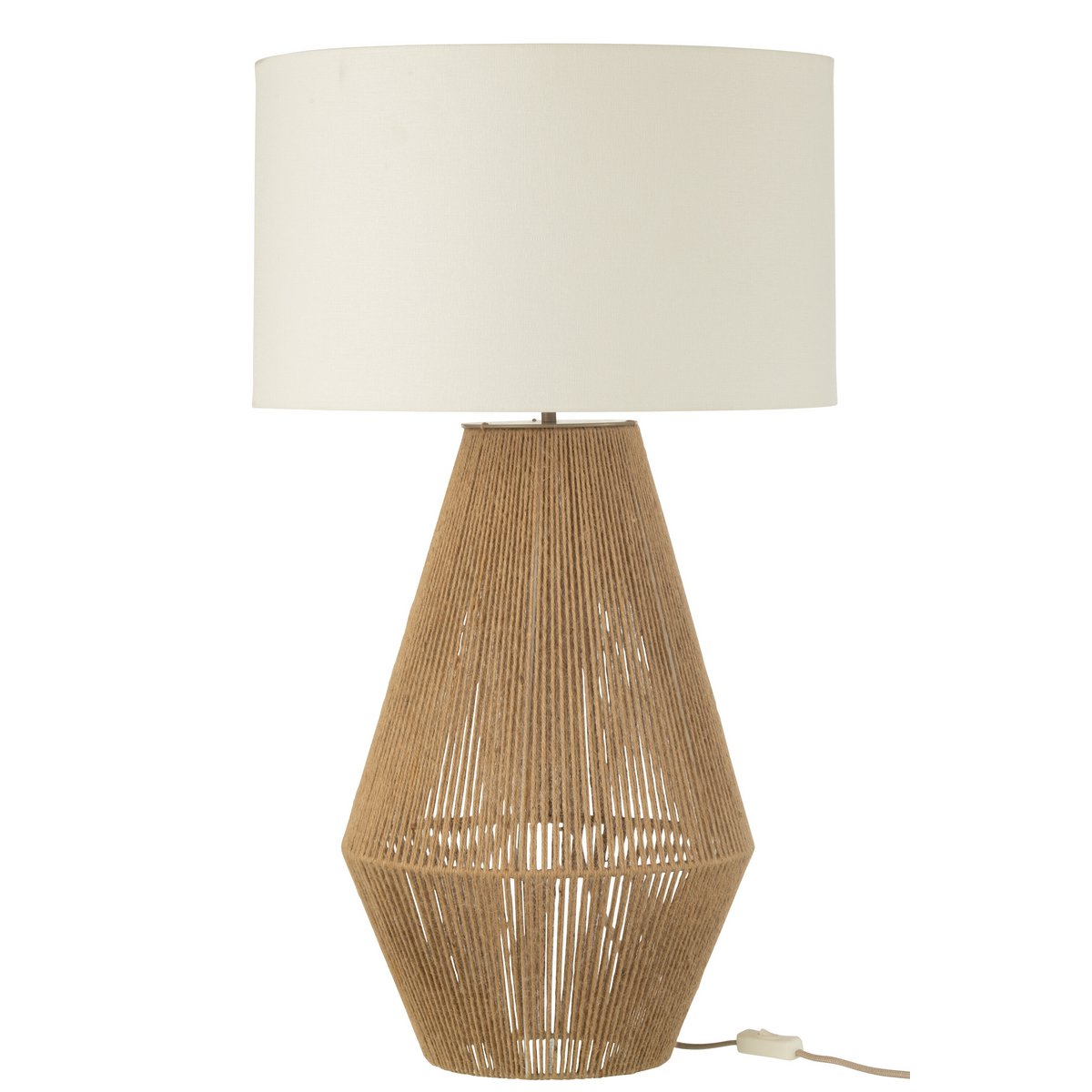 LENA - Lampe Métal/Jute Naturel - H 78 cm