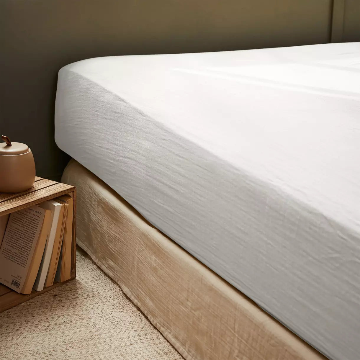 GAIA - Linge de lit gaze de coton gris Nuage