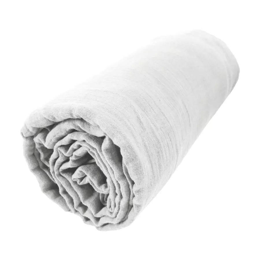 GAIA - Linge de lit gaze de coton gris Nuage