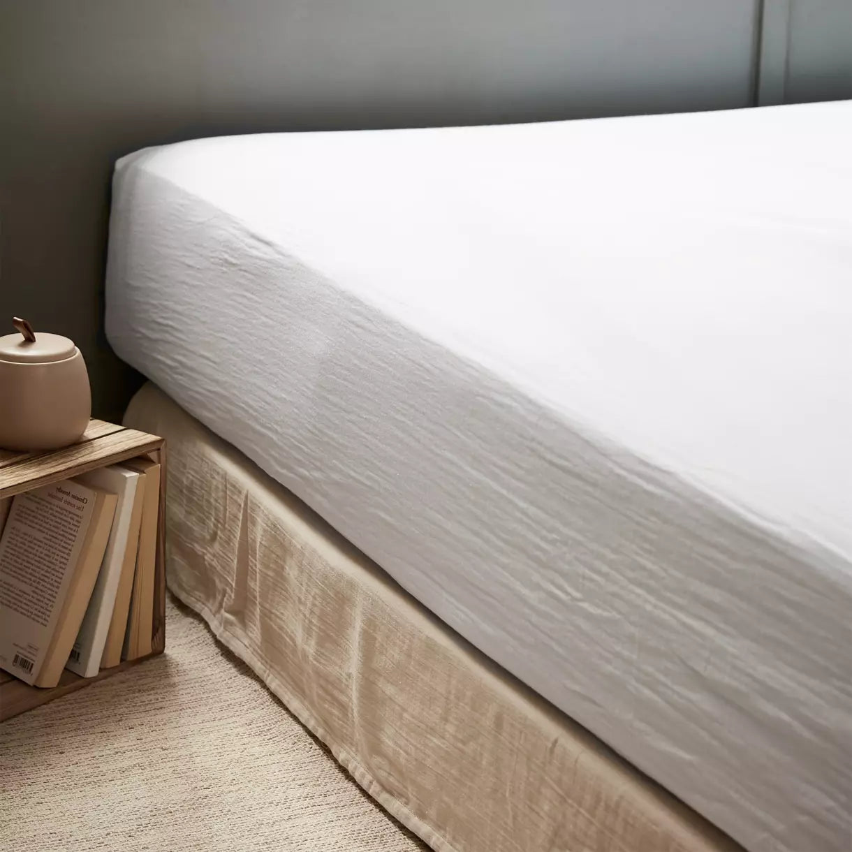 GAIA - Linge de lit gaze de coton Blanc Chantilly