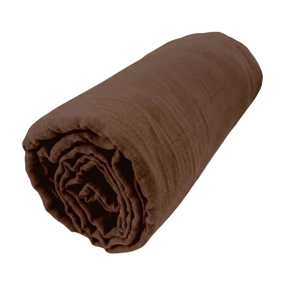 GAIA - Linge de lit gaze de coton Ficelle BRUN