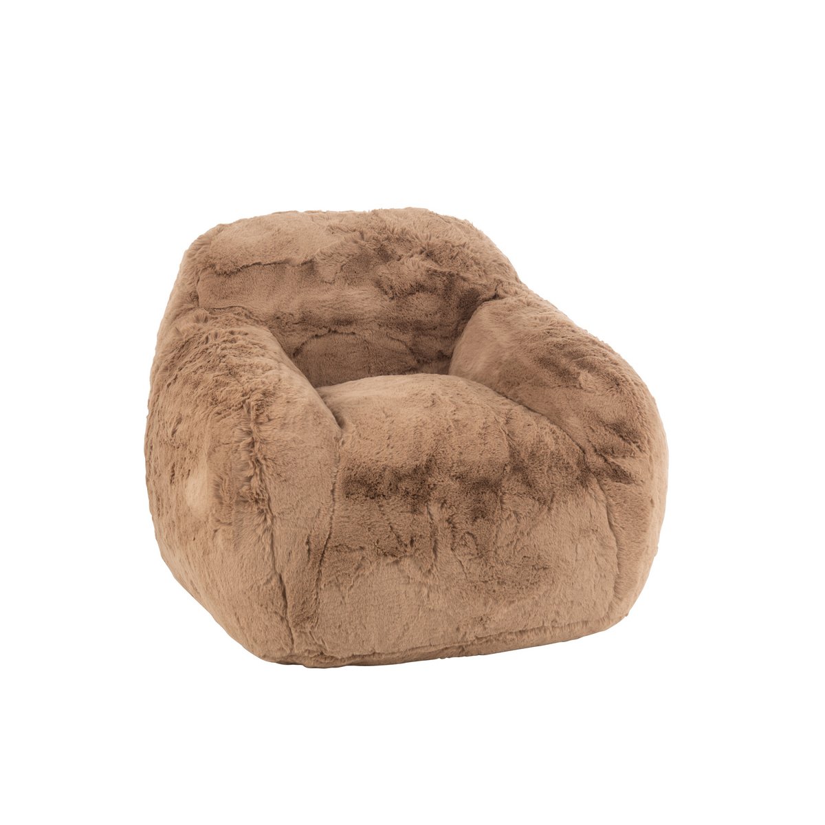 CUTIE - Fauteuil fausse fourrure Taupe