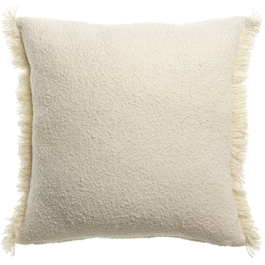 JANE - Coussin bouclette uni Neige 45 x 45