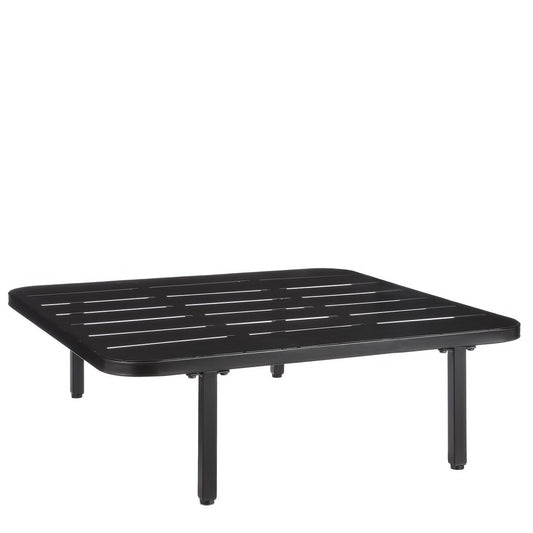 Table lounge Celo - L80 x l80 x H23 cm - Métal - Noir