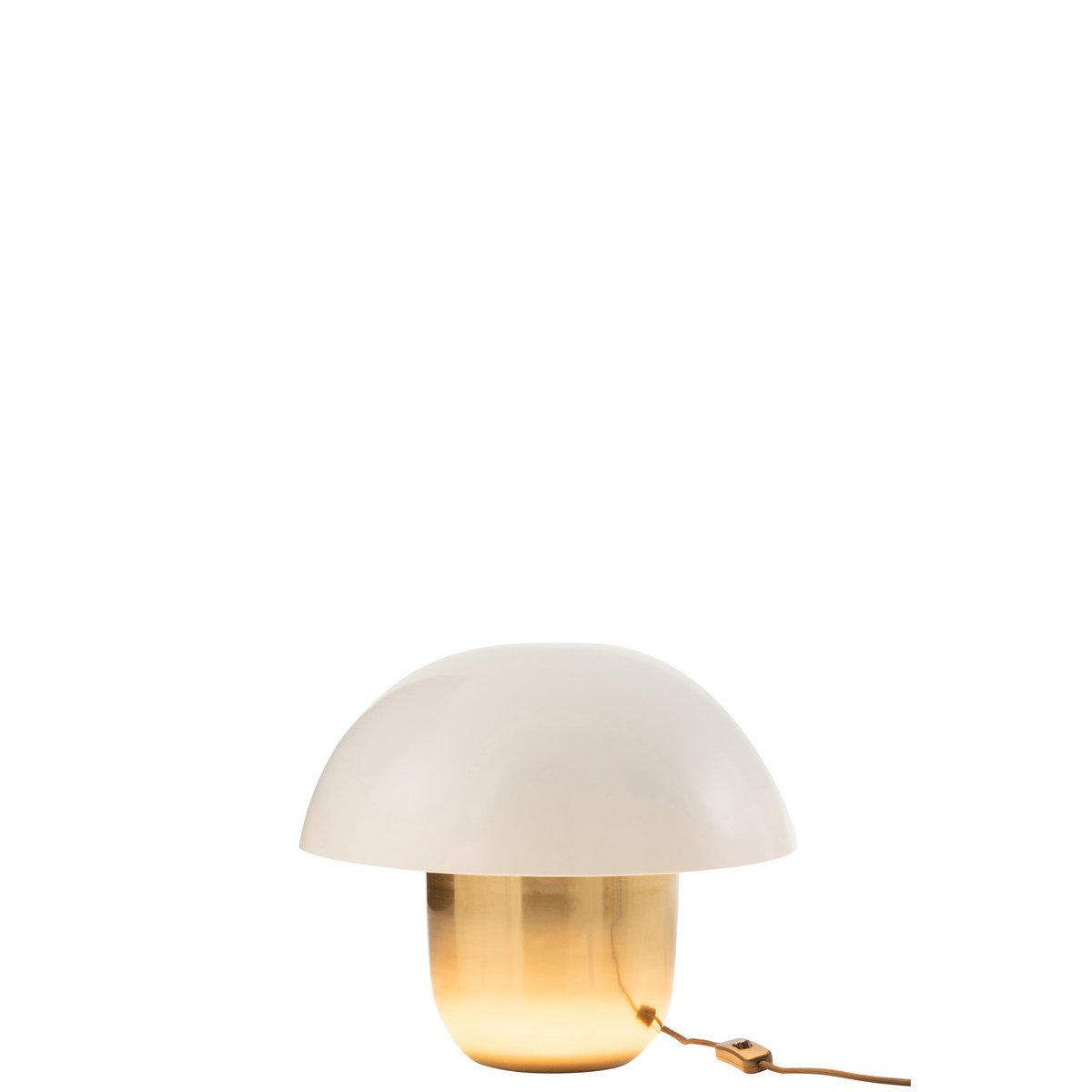 MUSHROOM - Lampe Champignon - blanc/or - Petite H35 cm