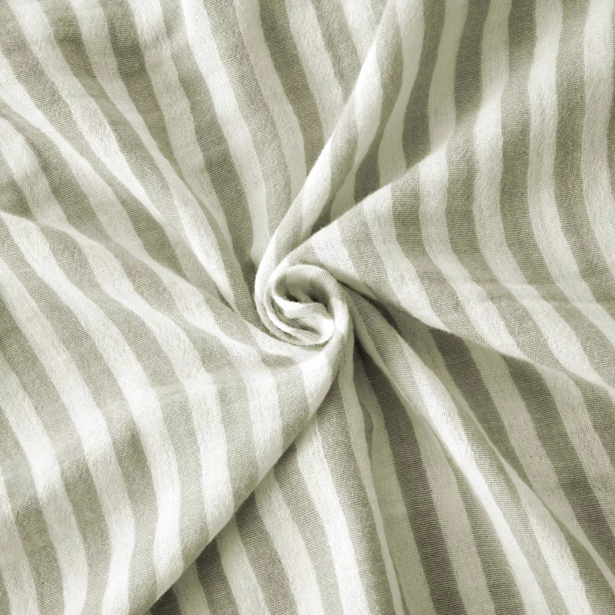 ROMIE linge de lit gaze de coton rayures Eucalyptus